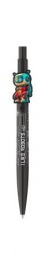 Golyóstoll, 0,8 mm, nyomógombos, ICO "Robot", fekete